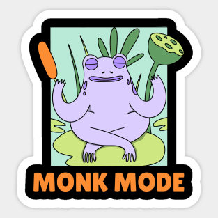 monk mode Sticker